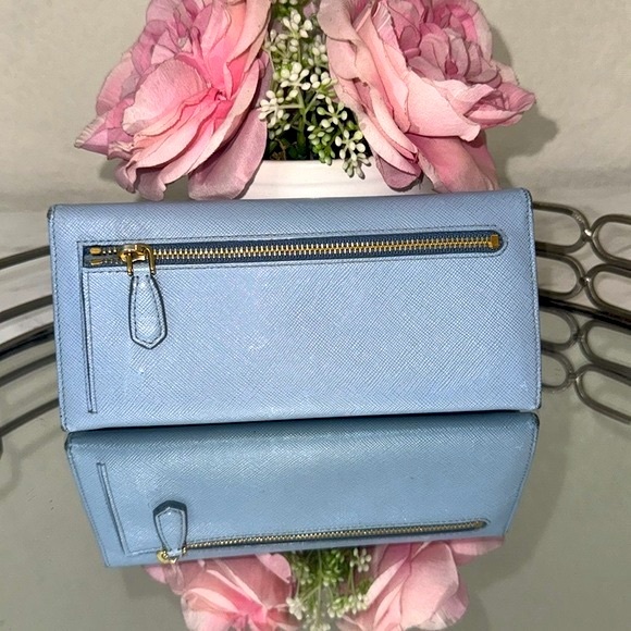 Authentic PRADA ribbon saffiano flap leather wallet - Picture 3 of 16